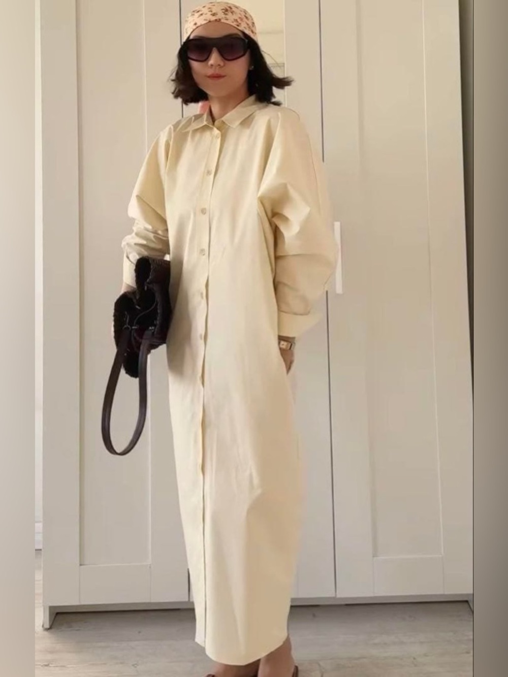 ZARA ~ ZW COLLECTION poplin shirt dress - Picture 14 of 17